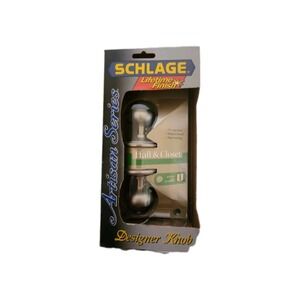 Schlage Satin Nickel Hall Closet Lever Set Accent